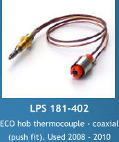 LPS 181-402 ECO hob thermocouple - coaxial (push fit). Used 2008 - 2010